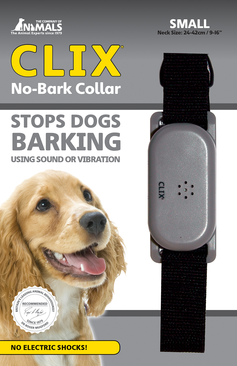 Clix No-Bark Sound &amp; Vibration Dog Collar
