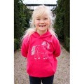 British Country Collection Twinkle Pony Glitter Hoodie Fuchsia