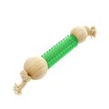Classic Earthy Pawz Wooden Tpr Rope Tug Dog Toy