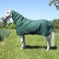DefenceX System 100 Stable Rug with Detachable Neck Cover Green/Navy/Light Grey