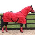 Supreme Products Dotty Fleece Rug Rosette Red