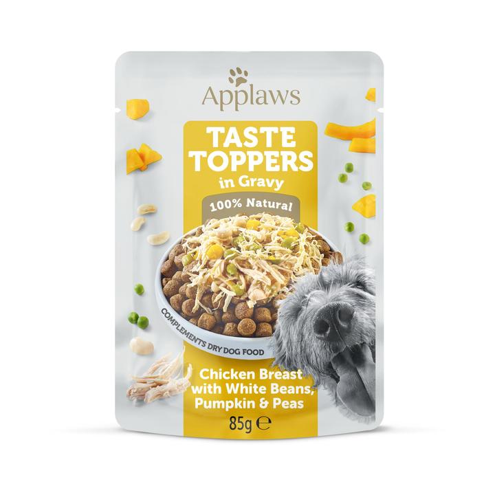 Applaws Taste Toppers Dog Food Pouch Chicken Breast with White Beans in Gravy