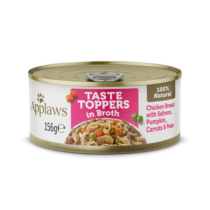 Applaws Taste Toppers Dog Food Tin Chicken with Salmon Broth