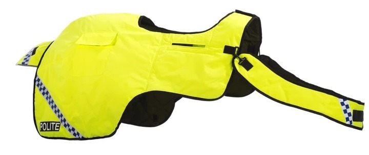 Equisafety Polite Hi-Vis Waterproof Wrap Around Rug Yellow for Horses