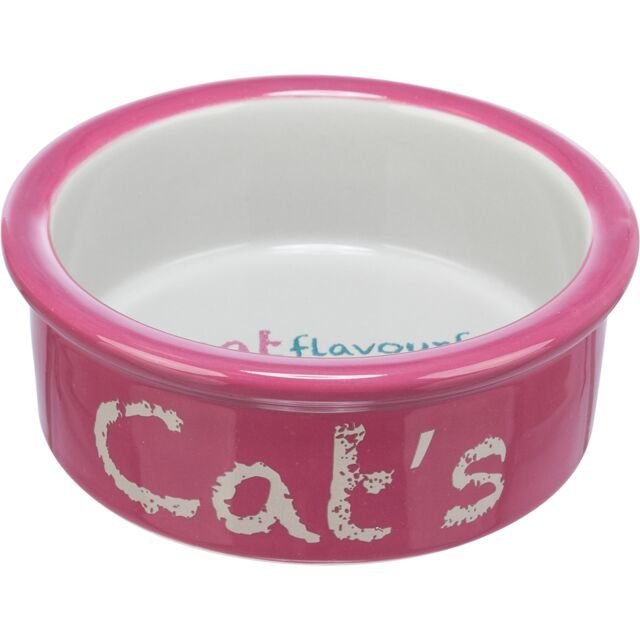 Trixie Antique Pink/Light Grey Ceramic Cat Bowl