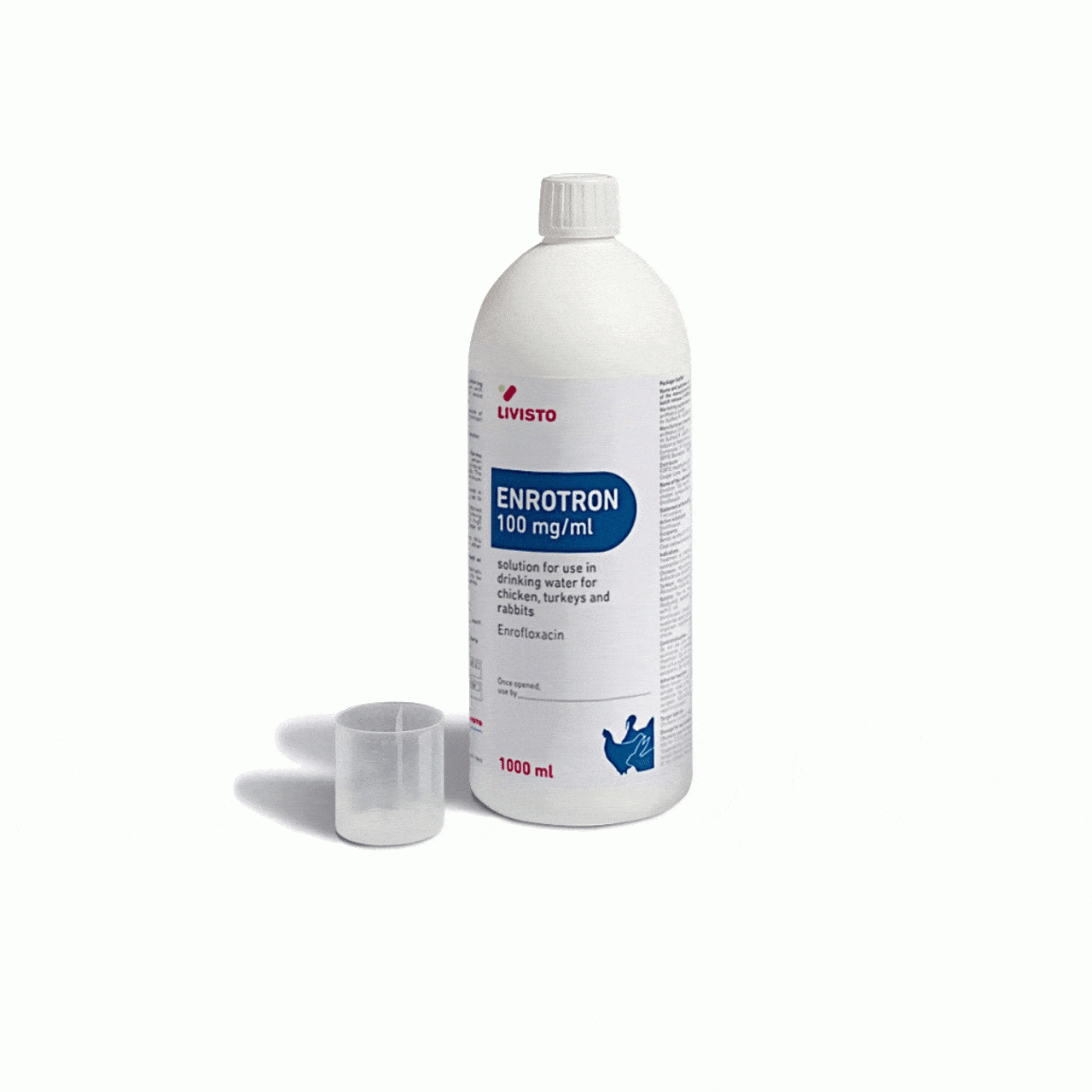 Enrotron 100 mg/ml solution for use in drinking water for chickens, turkeys and rabbits