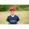 British Country Collection Childrens Red/Green Tractor Design Baseball Cap