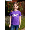 British Country Collection Dancing Unicorn Purple Childs Tee