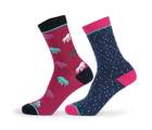 Aubrion Bamboo Adult Ankle Socks Horse Print