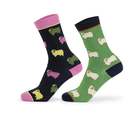 Aubrion Bamboo Adult Ankle Socks Sheep Print