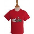 British Country Collection Farmyard Childrens T-Shirt Red