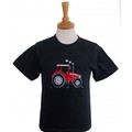 British Country Collection Navy Big Red Tractor Children's T-Shirt