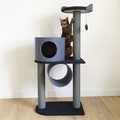 Catwalk Collection Charcoal Felt Cat Double Tower