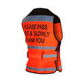 Equisafety Child Hi Vis Red/Orange Waistcoat Please Pass Wide & Slow