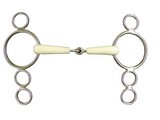 JHL Flexi Continental 4 Ring Jointed Snaffle