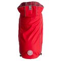 GF Pet Elasto-Fit Reversible Raincoat for Dogs Red Plaid