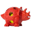 House of Paws Dinosaur Toy Red Triceratops for Dogs