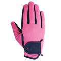 Hy Equestrian Belton Childrens Riding Gloves Navy/Pink