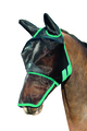 Hy Equestrian Mesh Full Mask with Ears and Nose Black/Teal