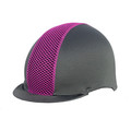 Hy Equestrian Mesh Hat Cover Grey & Pink