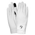 Hy Equestrian Sparkle Touch White Riding Gloves