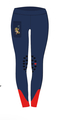 Hy Equestrian Thelwell Collection Children's Navy/Red Tights