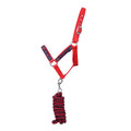 Hy Equestrian Tractors Rock Head Collar & Lead Rope Navy/Red