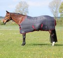 HYCONIC 250g Stable Rug Charcoal/Red for Horses