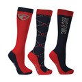 HYCONIC Pattern Socks by Hy Equestrian Navy/Red