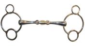 Jhl Looped Ring Snaffle with Brass Lozenge
