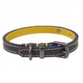 Joules For Dapper Dogs Navy Leather Dog Collar