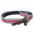 Joules For Dapper Dogs Striped Nylon & Leather Backed Dog Lead