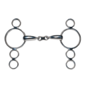 JP Korsteel Stainless Steel French Link 3 Ring Dutch Gag Bit