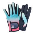 Little Rider Dazzling Diamond Teal/Pink Riding Gloves