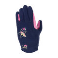 Little Rider I Love My Pony Navy & Pink Children's Fleece Gloves