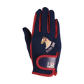 Little Rider Riding Star Collection Riding Gloves for Kids Navy/Burgundy