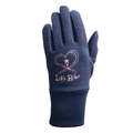 Little Rider The Princess and the Pony Navy & Peach Gloves