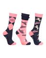 Little Rider The Princess and The Pony Socks Child Pack of 3 Navy/Peach