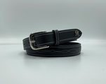 Mark Todd Fancy Stitch Black Leather Belt
