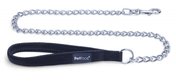 Petface Padded Nylon Black Chain Lead for Dogs