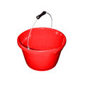 Red Gorilla Plas Feed Bucket for Horses Red