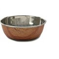 Rosewood Deluxe Steel Wood Effect Pet Bowl