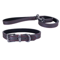 Rosewood Luxury Leather Dog Lead in Grey