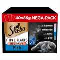 Sheba Fine Flakes Adult Wet Cat Food in Gravy Fish Selection