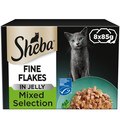Sheba Fine Flakes Salmon & Chicken Cat Trays in Jelly