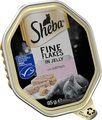 Sheba Salmon Fine Flakes in Jelly Cat Trays