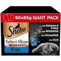 Sheba Select Slices Cat Pouches Giant Pack Fish Collection in Gravy