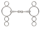 Shires 3 Ring Dutch Gag With French Link