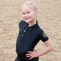 Supreme Products Active Show Junior Rider Polo Shirt Black & Gold