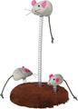 Trixie Cat Toy Mouse Family on Spiral Springs